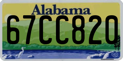 AL license plate 67CC820