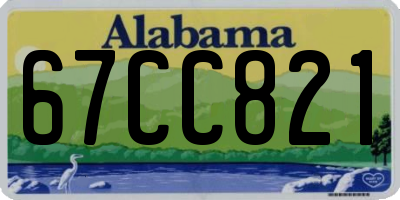 AL license plate 67CC821