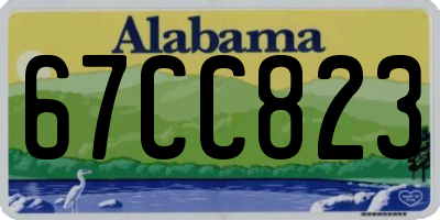 AL license plate 67CC823
