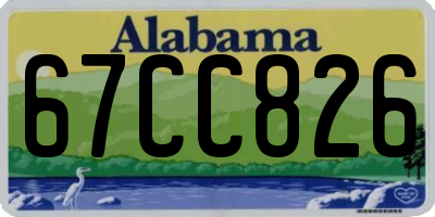 AL license plate 67CC826