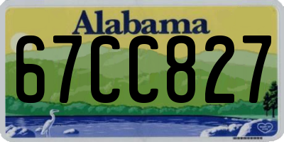 AL license plate 67CC827