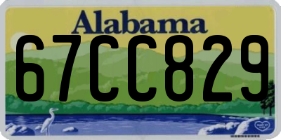 AL license plate 67CC829