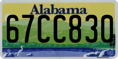 AL license plate 67CC830