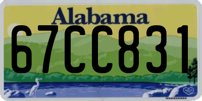 AL license plate 67CC831