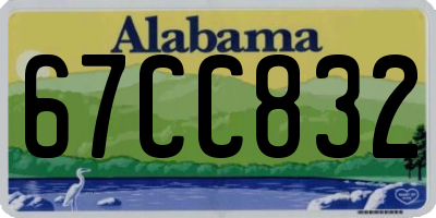 AL license plate 67CC832