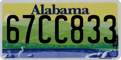 AL license plate 67CC833