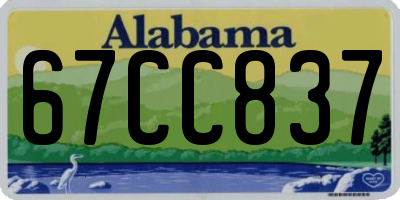 AL license plate 67CC837