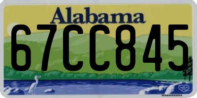 AL license plate 67CC845