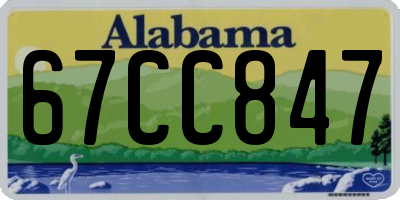 AL license plate 67CC847