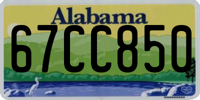 AL license plate 67CC850