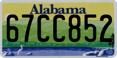 AL license plate 67CC852