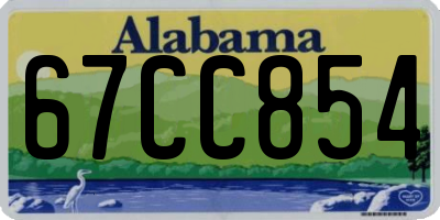 AL license plate 67CC854
