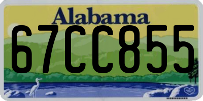 AL license plate 67CC855