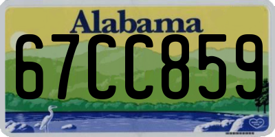 AL license plate 67CC859