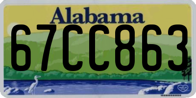 AL license plate 67CC863