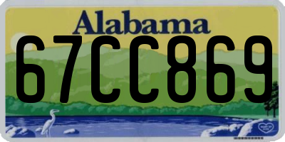 AL license plate 67CC869