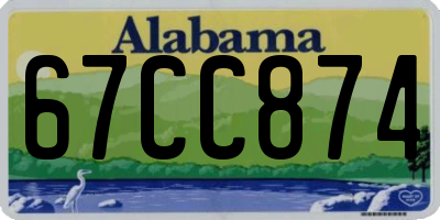 AL license plate 67CC874