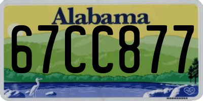 AL license plate 67CC877