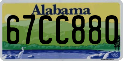 AL license plate 67CC880