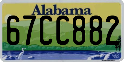 AL license plate 67CC882