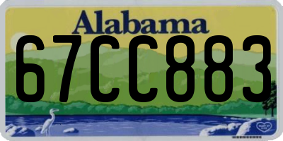 AL license plate 67CC883
