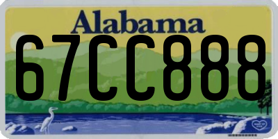 AL license plate 67CC888
