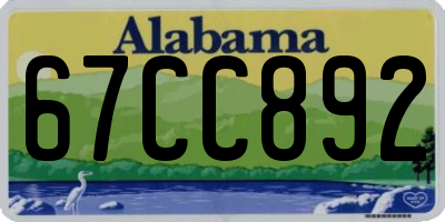 AL license plate 67CC892
