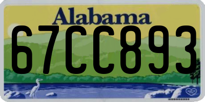 AL license plate 67CC893