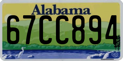 AL license plate 67CC894