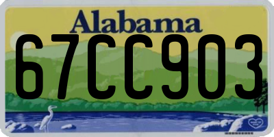 AL license plate 67CC903
