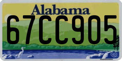 AL license plate 67CC905