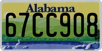 AL license plate 67CC908