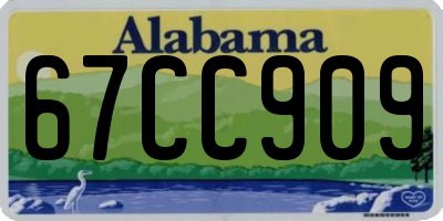 AL license plate 67CC909