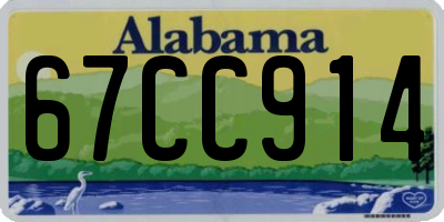 AL license plate 67CC914