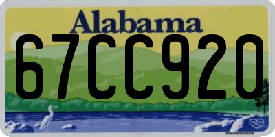 AL license plate 67CC920