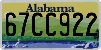 AL license plate 67CC922