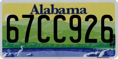 AL license plate 67CC926