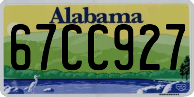 AL license plate 67CC927