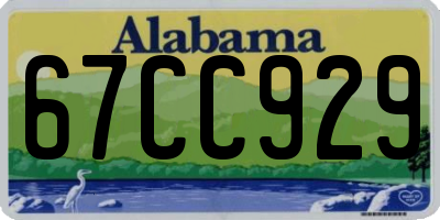 AL license plate 67CC929