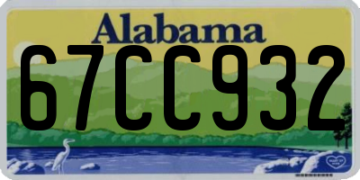 AL license plate 67CC932
