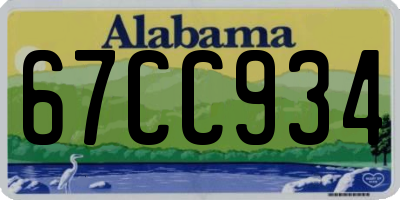 AL license plate 67CC934