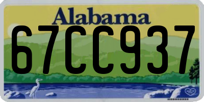 AL license plate 67CC937