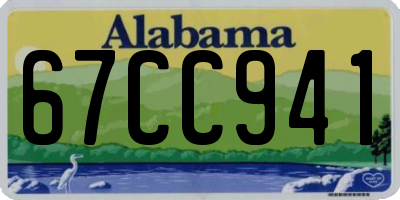 AL license plate 67CC941