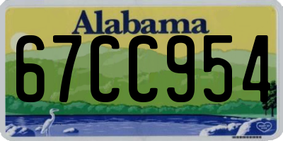 AL license plate 67CC954