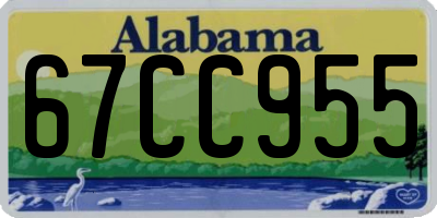 AL license plate 67CC955