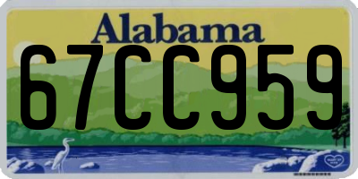 AL license plate 67CC959
