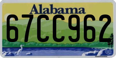 AL license plate 67CC962