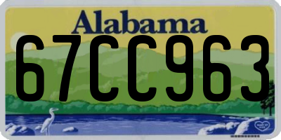 AL license plate 67CC963