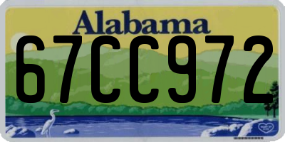 AL license plate 67CC972