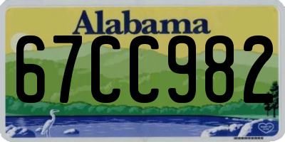 AL license plate 67CC982